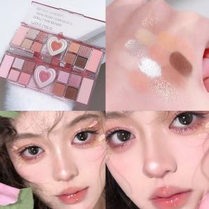 Multi-purpose 12 Color Eyeshadow Highlight Silkworms Blush Palette Daily Pink Korean Sweet Eyes