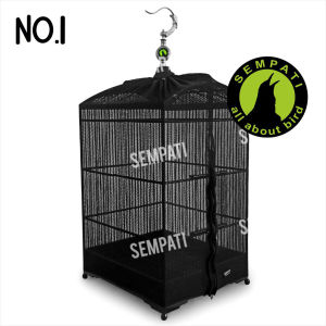 SEMPATI Krodong Kerodong Sangkar Kandang Kotak Transparan Eco Merek Sempati Krodong Sangkar Burung Kacer Kenari Cucak Ciblek Kain Penutup Sangkar Burung