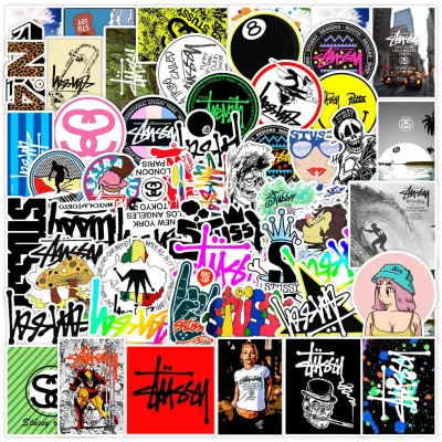 💥พร้อมส่ง💥 Stussy Keith Haring STICKER สตูสซี่ 50แผ่น กันน้ำ สติ๊กเกอร์ ใช้ซ้ำได้ โทรศัพท์มือถือ