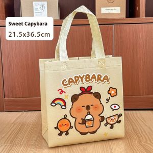 C & K  Túi xách dễ thương họa tiết cáyba-ra hoạt hình túi đựng quà tặng và dùng hàng ngày tiện lợi