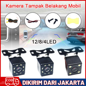 **[COD+Ready Stock]** Asli 12/8/4LED Kamera Belakang Mobil Universal Sudut Lebar Monitor Parkir Mundur Tahan Air LED Auto Backup Perekam Mengemudi Universal untuk HD Night Vision