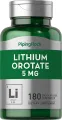 LITHIUM OROTATE 5mg x 180 Capsules Lithium Supplement by PipingR0ck. 