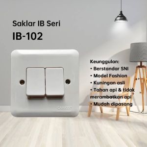 SAKELAR IB MEREK CAHAYA/SAKLAR ENGKEL/SERI/STOP KONTAK ARDE/WARNA CREAM SC-101/2/3/4