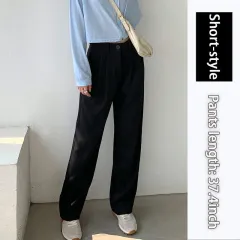 Suit pants for women korean style high waist casual loose straight