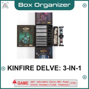 Kinfire Delve: 3-in-1 Board Game Box Organizer Insert