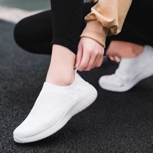 Slip On Walking Shoes for Women Soft and Comfortable Womens Loafer Shoes Lightweight Mesh Rubbers Shoes