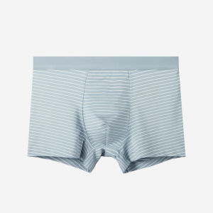 KUCHAR Mens Underwear Modal Cotton Boxer Briefs Breathable Plus Size Stripe Men Adult Panties