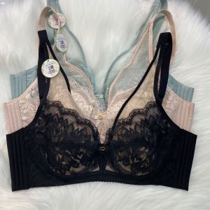 【2nd 50% off】High-quality BC Cup Bras Ultra-thin soft rims underwear womens big breasts show little sponge-free lace gathered bra