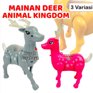 Mainan Deer Animal Kingdom Bisa Menyalah 66 005190 | Mainan Anak Rusa Baterai Bisa Jalan Di Lengkapi Lampu Dan Music Set Hadiah Cowok Cewek Musikal Mainan Robot Rusa Berjalan Lampu LED Elektrik Dan Ada Suara