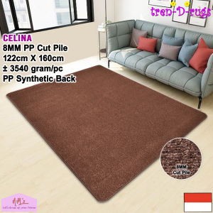 Tren-D-rugs Karpet tebal polos bulu halus alas lantai ruang tamu tidur modern 122 cm x 160 cm - NMs