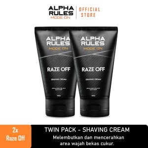 Alpha Rules Twin Pack - Raze Off - Krim Cukur - Shaving Cream