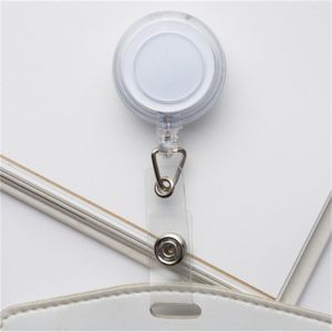 GIORGIONE Transparent Elastic Clip Name Tag ID Card Clips Work Card Clips Students Card Badge Reel Clip Badge Holder Retractable Badge Reel ID Card Holder