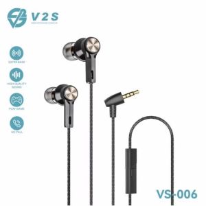 V2S VS-007 Wired Earphone Universal 3.5mm Plug Extra Bass Stereo Headset