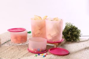 Savina Storage Set of 4 pcs dengan 2 ukuran/ Toples Plastik/ Toples Beranak