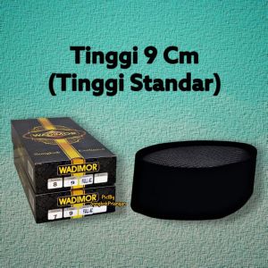 Peci Wadimor Full Ac | PECI SONGKOK HITAM WADIMOR | Kopiah Wadimor Anak Dewasa Tinggi 6 7 8 9 10Cm