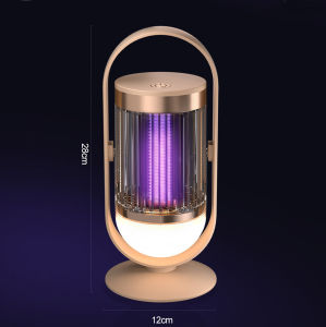 Outdoor Mosquito Zapper Rechargeable Bug Killer Lamp 3000V Power Grid Portable Fly Trap With LED Lantern 360 Degree Bionic Pest Control 5V USB Charging For Camping Garden Use