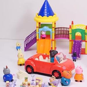 1204 Peppa Pig toy kids figure toys new figures boy girl birthday gift Peppa Pig Family of Four Play House Toys Peppa Pig Characters House Childrens Set Boys Girls 3-6 Years Old 5