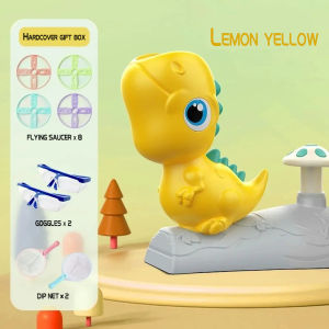 Disk Launcher Catch Game – Foot Activated Flying Disc Toy Outdoor Backyard Fun for Kids Family Parties Camping and Team Play – Ages 6