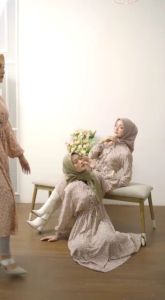 ARRAFI Tunik dress hawayein motif rayon premium kancing depan tali pinggang adem di pake