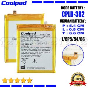 Baterai Battery Original Universal CPLD-382 / CPLD382 Compatible Hp Coolpad E503 / Fancy 3 / Note 3 Lite / 8298-100 Ukuran Batre Panjang 5.4cm x Lebar 0.5cm x Tinggi 6.6cm