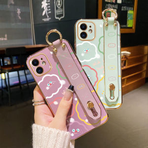 Yiเวปไซต์สำหรับ Vivo V17 V19 Neo V19 (อินโดนีเซีย) เคส White สายรัดข้อมือแฟชั่นลายการ์ตูน Cloud ดีไซน์ บางกันกระแทก เคสโทรศัพท์ลายชุบปลอกซิลิโคนคลูมต์เคสป้องกันแบบนิ่ม