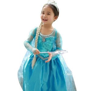 DRESS ELSA FROZEN FROSEN ANAK KOSTUM BAJU PRINCESS ANAK KECIL PEREMPUAN WANITA GAUN ULTAH ULANG TAHUN
