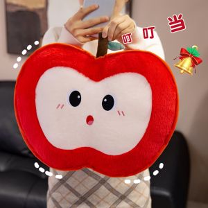 JOJO CASTLE 2025 Merry Christmas Cuddly Cushion Stuffed Cute Apple Santa Claus Xmas Tree Gingerbread Man Plush toy Home Deocr Holiday Attire Toys for Xmas Gift 圣诞抱枕