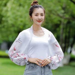Sunscreen Sleeve WomenS Chiffon Thin Loose Anti UV Drive Cashew Shawl Fashion Quick-Drying Fabric Elasticity Not Tight