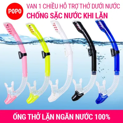 Ống thở lặn biển có van 1 chiều ngăn nước độ dài 48cm POPO Collection