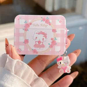 【Hot】Cartoon Anime Kitty & Kuromi & Melody & Cinnamon Pattern All-inclusive Earphone Protective Case with Pendant For AirPods 1/2 3 4 Pro Pro2 Gen Earphones