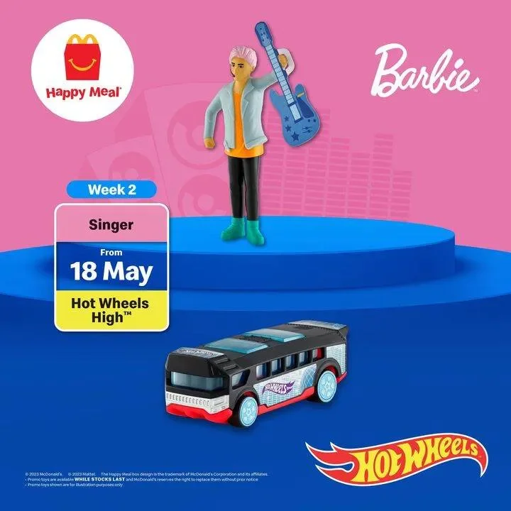 Happy meal barbie online hot wheels 2019