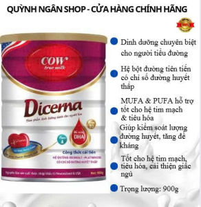 {Chính hãng} Sữa bột Cow true milk Dicerna 900g - Sữa dinh dưỡng dành cho  người tiểu đường 3 loại đường ăn kiêng 29 vitamin và khoáng chất date mới nhất chính hãng