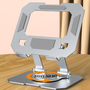 Giá đỡ Laptop chân xoay 360 độ Đế tản nhiệt kê laptop Máy tính bảng hợp kim Thép công thái học Có thể điều chỉnh độ cao/góc có thể gấp gọn ( SIÊU BỀN )