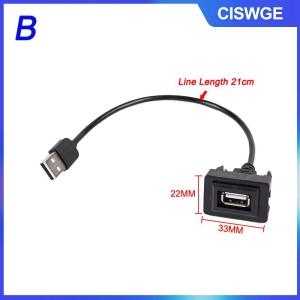 CISWGE Xe Bảng điều khiển tuôn ra núi USB 2.0 cổng Bảng điều chỉnh Nam để nữ cáp mở rộng Adapter cho VIGO RAV4