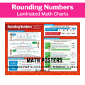 ROUNDING NUMBERS MATH POSTERS CHARTS, BASIC MATH, A4 SIZE LAMINATED FOR KIDS. 