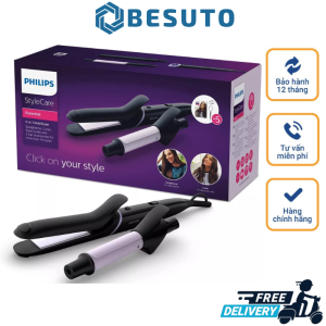 Máy Tạo Kiểu Tóc Đa Năng Philips BHH811/00 Máy Uốn Tóc Máy Làm Tóc Xoăn Máy Làm Phồng Tóc Máy Ép Tóc Máy Duỗi Tóc Máy Là Tóc Thẳng Nhập Đức BH 12 Tháng