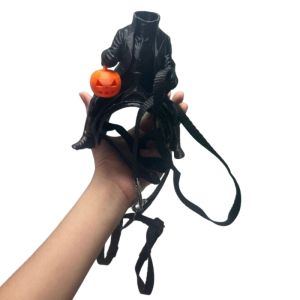 MAOMEI Sáng tạo Trang phục mèo Kỵ Sĩ Không Đầu Bí ngô 3D Trang phục hóa trang thành mèo Nhẹ Có thể điều chỉnh Trang phục Halloween cho thú cưng Tiệc Halloween