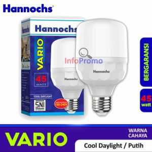Hannochs Vario 45 Watt Lampu LED Bulb Cahaya Putih SNI Garansi Resmi 1 Tahun