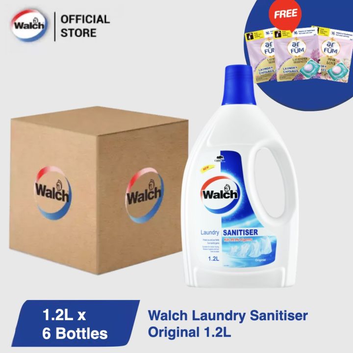 [Carton Deal] WALCH Laundry Sanitizer (6 Bottles) FREE 10pcs ar FÜM ...