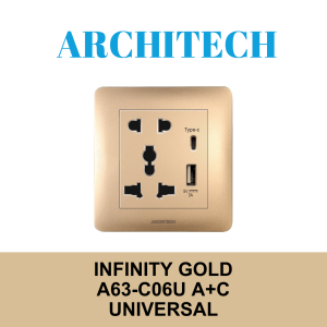 STOP KONTAK UNIVERSAL USB ARCHITECH INFINITY A63-C06U A+C GOLD