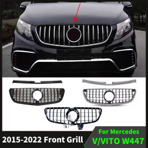 Sport GT Style Hood Mesh Front Inlet Bumper Grille Racing Grill For Mercedes W447 Benz V Vito 2015-2023 Facelift Modified Tuning
