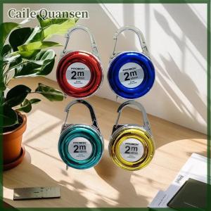 Caile Mini Keychain Tape Measure 2m Small Steel Ruler Multipurpose Gift Ruler Compact Measuring Tool For Home Office