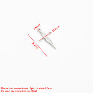 Polished Stainless Steel Sword-shaped Pendant Jewelry diy Necklace Bracelet Accessories 18K Gold Cross Charms