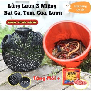Rọ Bắt Lươn Bẫy Bắt Cá Cua Trạch 3 Lỗ Hiệu Quả Làm Bằng Nhựa PVC Đàn Hồi Lắp Ghép Dễ Dàng ( Hàng Loại 1 )