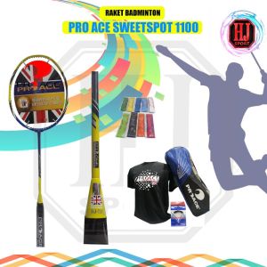 Raket Original Badminton Pro Ace Sweetspot 1100 Bonus Komplit