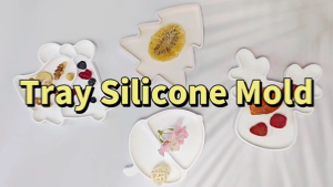 Trendy Large Christmas Sturdy Silicone Mold for Resin Castes Epoxy Tray Dish Molds Craft Supplies Holder Making