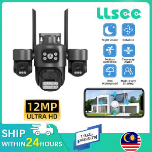 12MP HD Three Screen WIFI IP Camera Outdoor 4K Dual Lens Camera Ai Human Detection Waterproof CCTV Video Security Camera iCsee