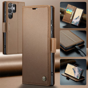 Luxury Leather Retro Book Wallet Flip Skin Stand Cover Case For Samsung Galaxy Note 20 Ultra 10 Plus S25 S24 S23 S22 S21 S20 FE Plus Ultra Magnetic Phone Bag On For Samsung S20 Ultra S10 4G Plus Magsafe Casing