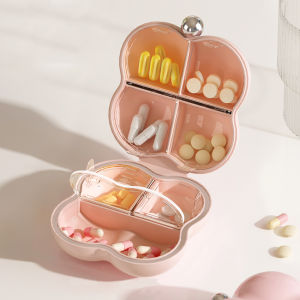 louts mall ตลับใส่เครื่องประดับแบบพกพา กล่องใส่ยา แบ่งช่องได้ 7 ช่อง ดีไซน์สวย ปิดผนึกอย่างดี ส่งเร็วมาก