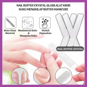 Nail Buffer Crystal Nano Glass Alat Kikir Kuku Kaca Asahan Kuku Alat Manicure Pedicure - FR Gallery